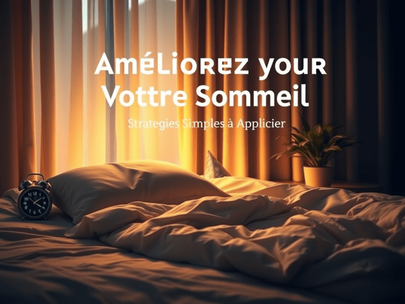Améliorez Votre Sommeil: Stratégies Simples à&nbsp;Appliquer